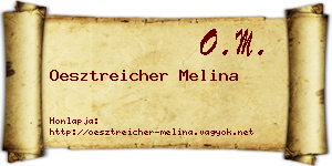 Oesztreicher Melina névjegykártya